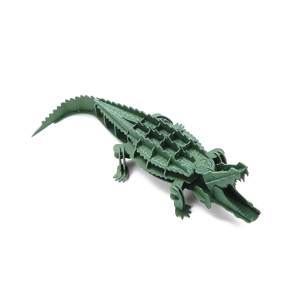 CUPUZ 3D Paper Puzzle Crocodile DIY Animal Model